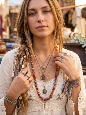 Carnelian Beaded Necklace